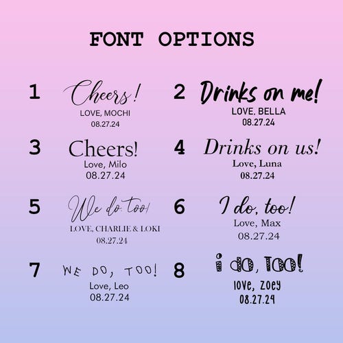 Customized Pet Wedding Cocktail Napkins