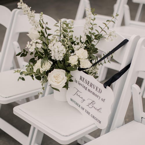 Reserved in Loving Memory Wedding Sign – Memorial Reserved Seat Sign