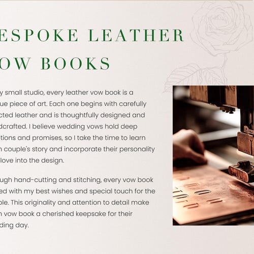 Personalized Leather Wedding Vow Books – Set of 2 Custom His & Her Vow Booklets, Wedding Keepsake