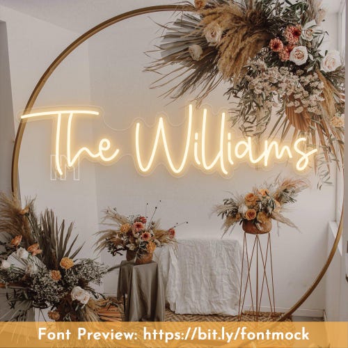 Custom Neon Wedding Sign – Personalized LED Decor for Weddings & Events