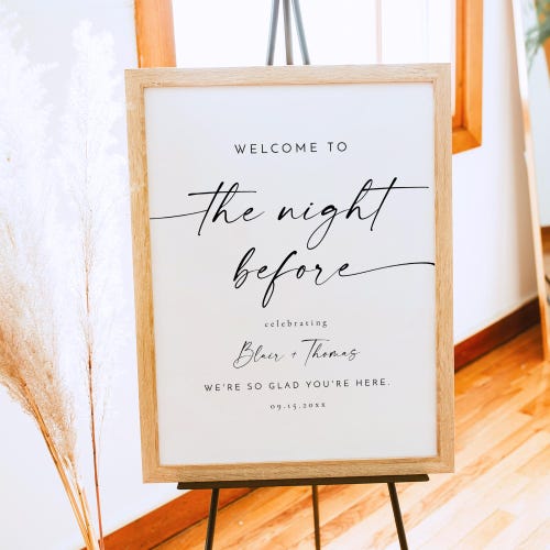 Blair Printed Rehearsal Dinner Welcome Sign