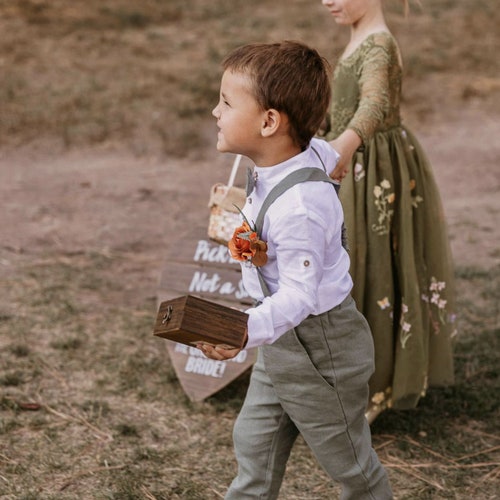 Sage Green Ring Bearer Boy Suit Set