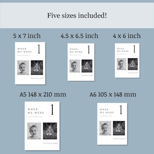 Photo Wedding Table Numbers – Customizable Digital Template