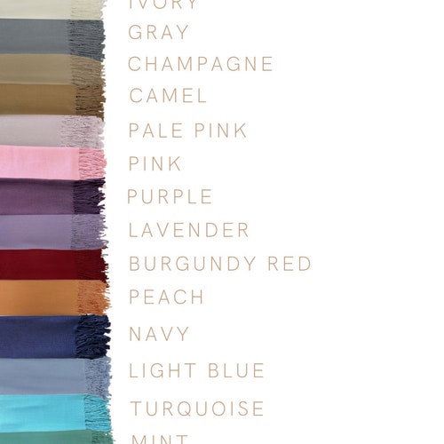 Wedding Favor Pashmina Shawls with Custom Band