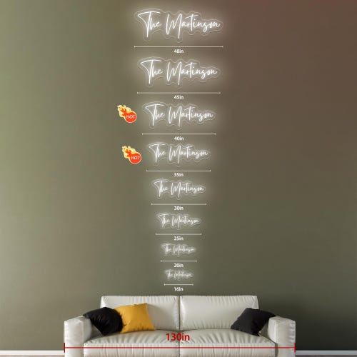 Custom Neon Wedding Name Sign – Personalized LED Wall Decor