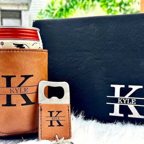 Personalized Can Cooler with Bottle Opener – Groomsmen Gift