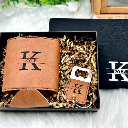 Personalized Can Cooler with Bottle Opener – Groomsmen Gift
