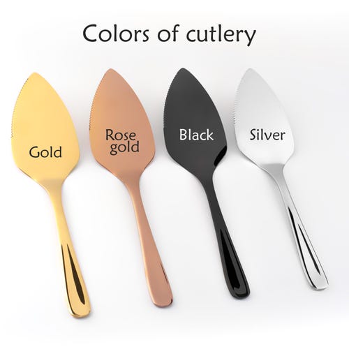 Personalized Wedding Cake Cutting Set with Forks