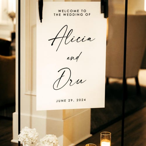 Custom Acrylic Wedding Welcome Sign