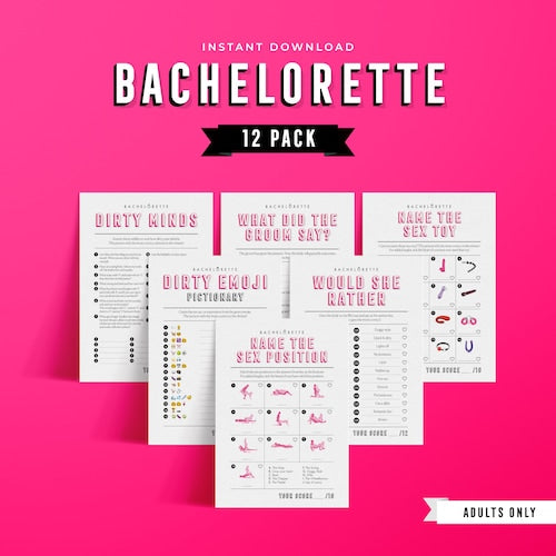 Ultimate Naughty Bachelorette Party Games Bundle – 12 Pack