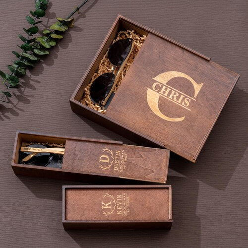 Personalized Wooden Groomsmen Gift Box – Custom Engraved Keepsake
