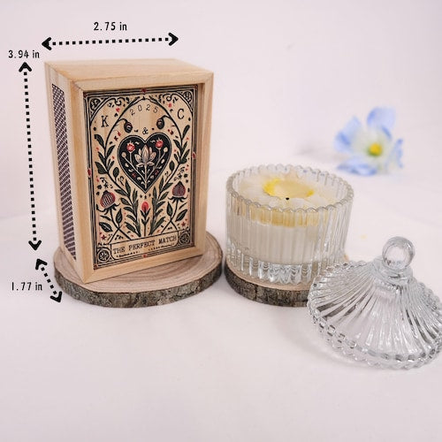 Custom Wooden Matchbox for Couples
