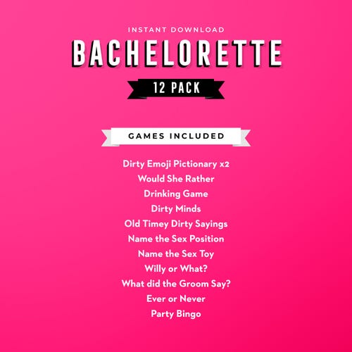 Ultimate Naughty Bachelorette Party Games Bundle – 12 Pack