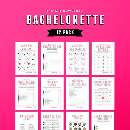 Ultimate Naughty Bachelorette Party Games Bundle – 12 Pack