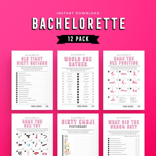Ultimate Naughty Bachelorette Party Games Bundle – 12 Pack