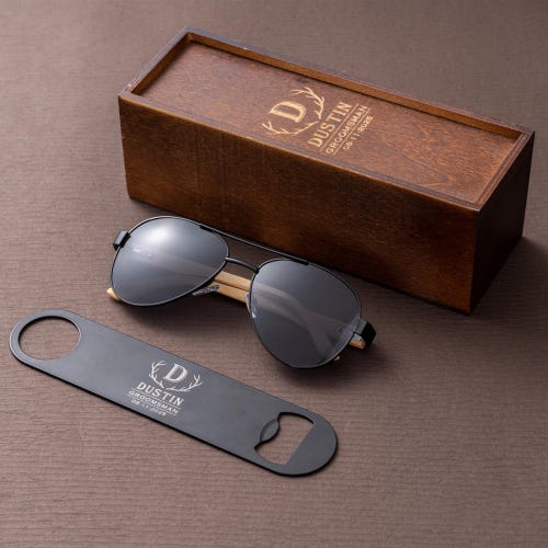 Personalized Wooden Groomsmen Gift Box – Custom Engraved Keepsake