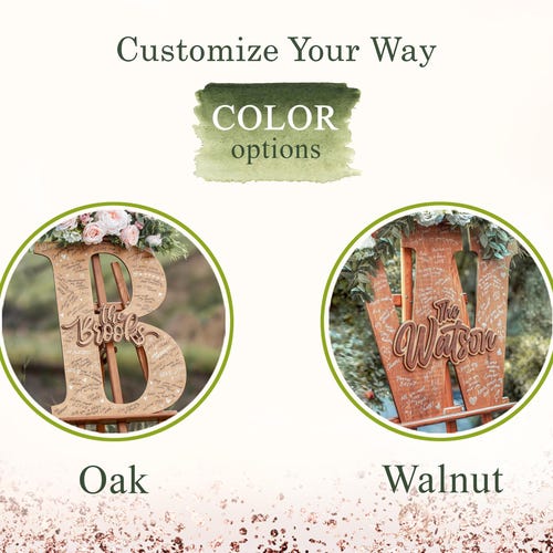Custom Wooden Letter Guest Book Alternative