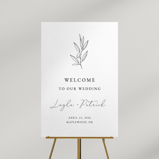 Personalized Love Branch Wedding Sign