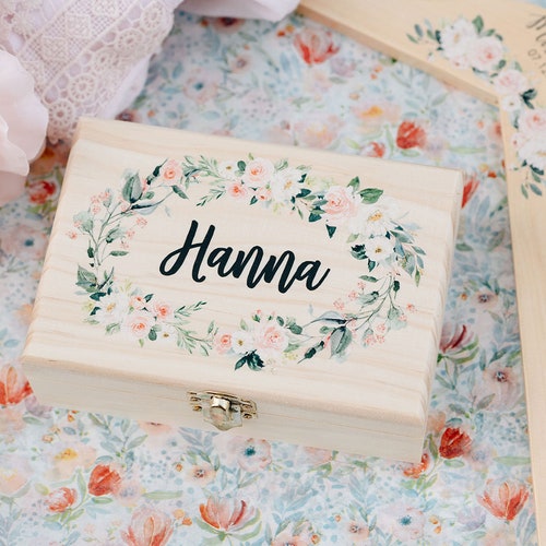 Personalized Wooden Flower Girl Gift Box