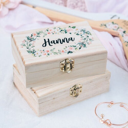 Personalized Wooden Flower Girl Gift Box