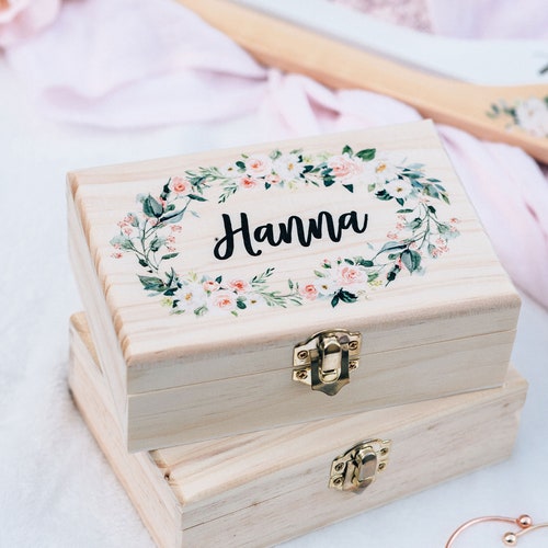 Personalized Wooden Flower Girl Gift Box