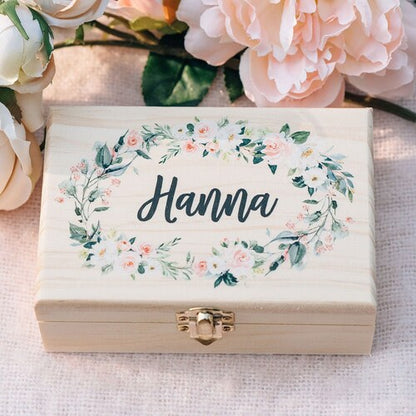 Personalized Wooden Flower Girl Gift Box