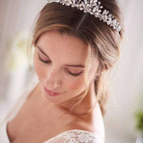 Pearl & Crystal Wedding Tiara/Bridal Headpiece