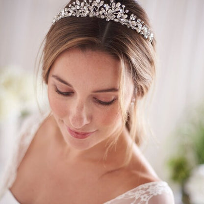 Pearl & Crystal Wedding Tiara/Bridal Headpiece