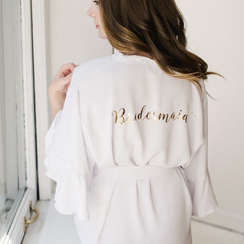 Personalized Ruffle Bridesmaids Robes – Elegant & Customizable