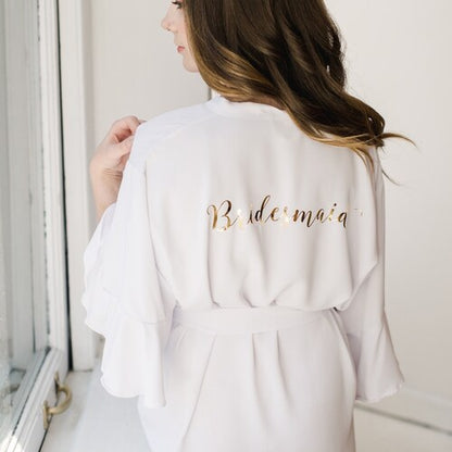 Personalized Ruffle Bridesmaids Robes – Elegant & Customizable