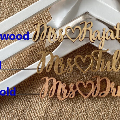 Wedding Hanger Engraved with Date