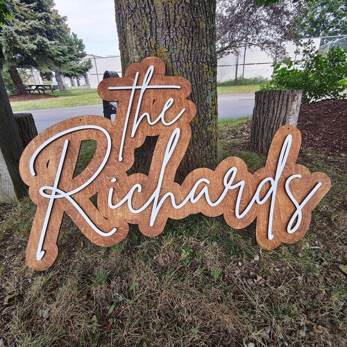 Custom Wood Name Sign