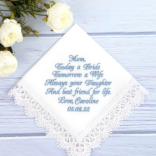 Personalized Father of the Bride Handkerchief – Wedding Gift for Dad