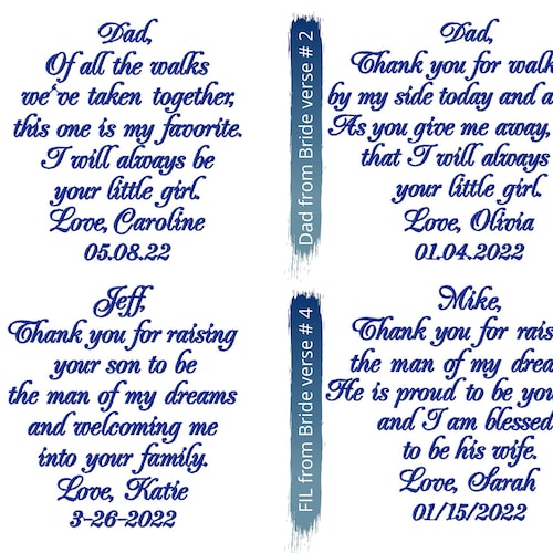 Personalized Father of the Bride Handkerchief – Wedding Gift for Dad