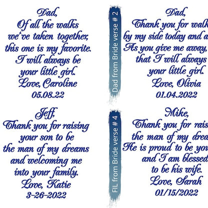 Personalized Father of the Bride Handkerchief – Wedding Gift for Dad