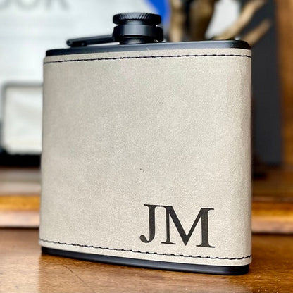 Personalized Leather Flask