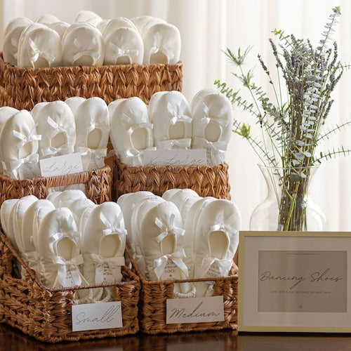 30-Pair Bulk Dancing Slippers for Wedding Guests