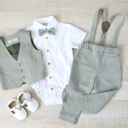 Boy Suit Set with Vest and Pants