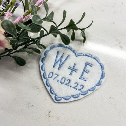 Personalized Wedding Dress Patch Something Blue