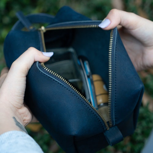 Personalized Groomsmen Leather Toiletry Bag