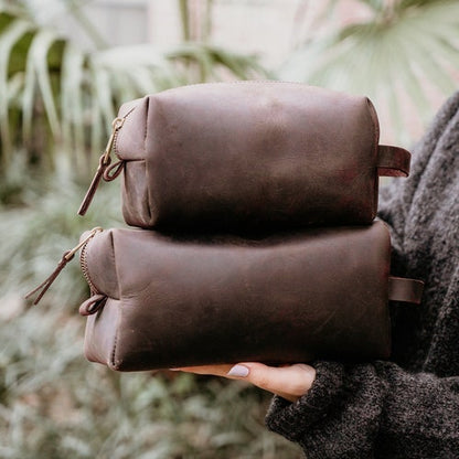 Personalized Groomsmen Leather Toiletry Bag