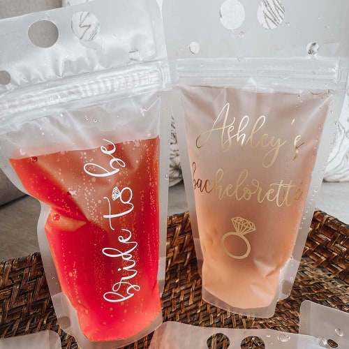 Personalized Drink Pouches with Straw