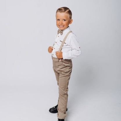 4-Piece Linen Ring Bearer Suit for Boys