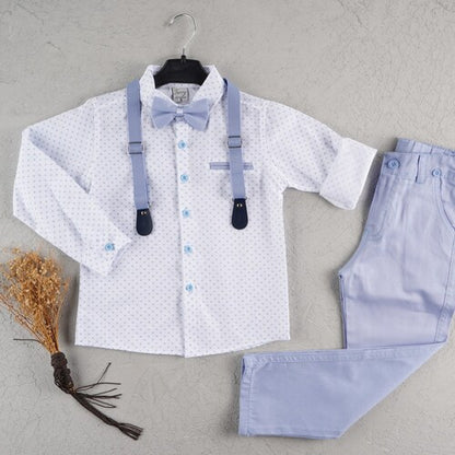 4-Piece Linen Ring Bearer Suit for Boys