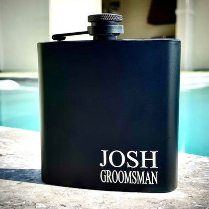 Personalized Leather Flask