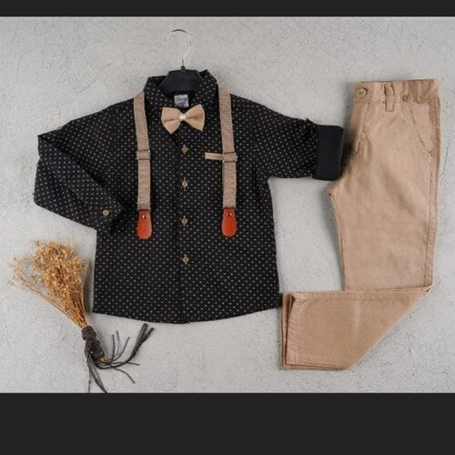 4-Piece Linen Ring Bearer Suit for Boys