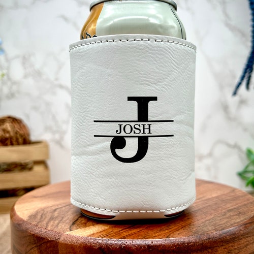 Personalized Vegan Leather Can Cooler (Koozie)