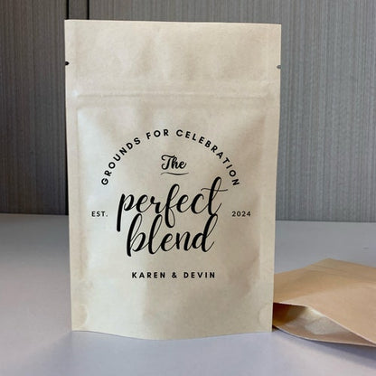 Personalized Coffee Wedding Favor Bags – "The Perfect Blend"