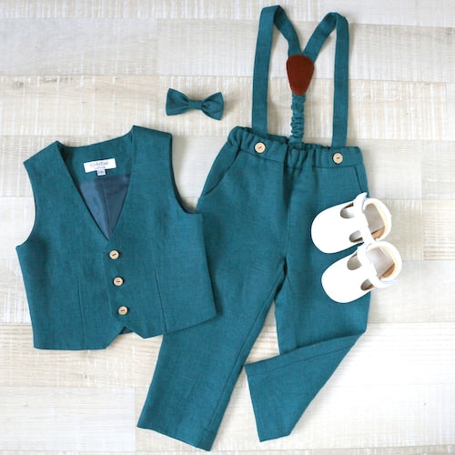 Boy Suit Set with Vest and Pants