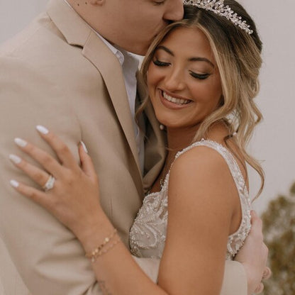 Pearl & Crystal Wedding Tiara/Bridal Headpiece